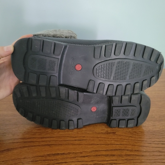 Blondo Black Brown Leather & Wool Boots Lace-up Waterproof Women 10W - Picture 8 of 8